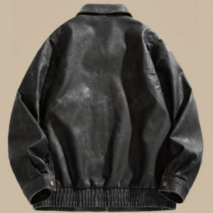 Chaqueta de Cuero Baggy Cropped: imagen 2