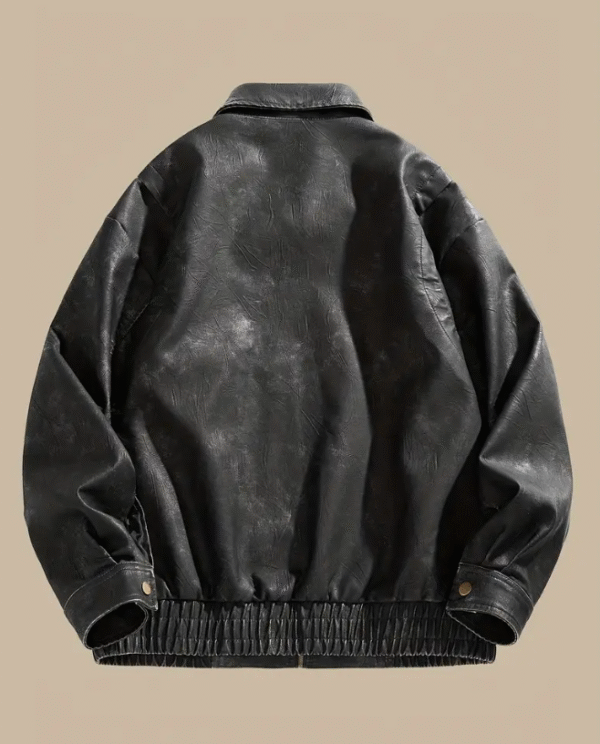 Chaqueta de Cuero Baggy Cropped: imagen 2