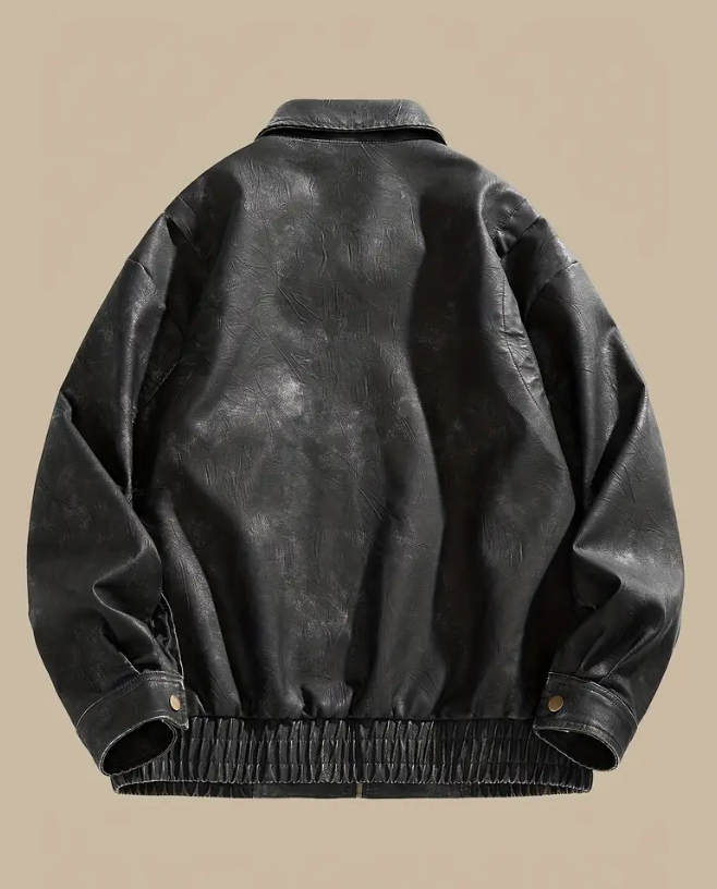 Chaqueta de Cuero Baggy Cropped: imagen 2
